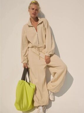 Free People Movement Brightside One Piece Jumpsuit Medium "Magnolia"